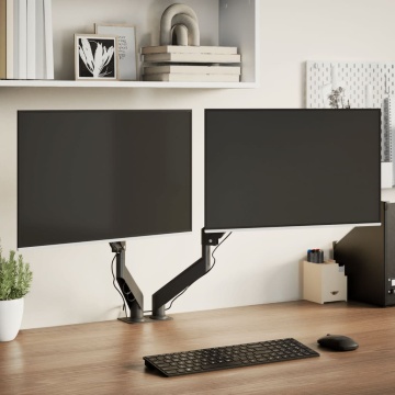 Braț monitor dublu pentru ecran max. 27 inch arc cu gaz 20 kg - Img 1
