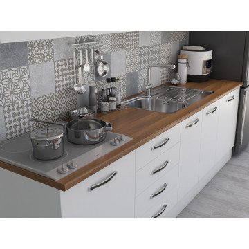 Bucatarie Alfa 320, alb, blat termic nuc, corp pentru cuptor incorporabil - Img 8