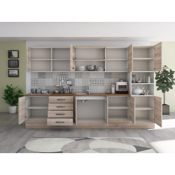 Bucatarie Alfa 320, sonoma, blat termic nuc, corp pentru cuptor incorporabil - Img 2