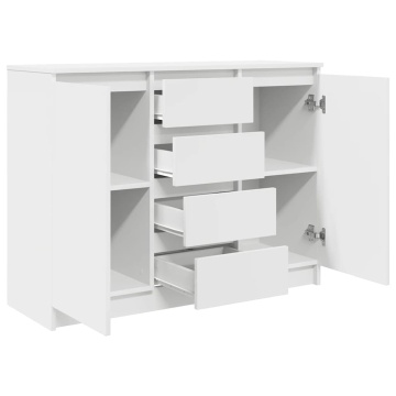 Bufet cu sertare Alb 100,5x35x76 cm Lemn prelucrat - Img 8
