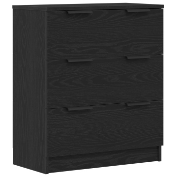 Bufet Negru din Stejar 60x30x70 cm Lemn prelucrat - Img 2