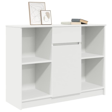 Bufetă cu sertar alb 101x35x76 cm din lemn prelucrat - Img 4