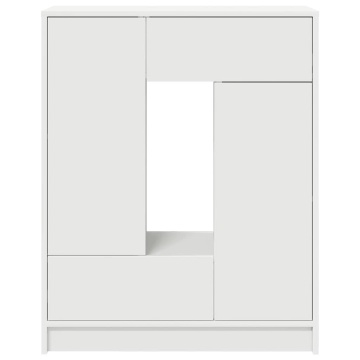 Bufetă cu sertare și uși alb 73x31x90 cm - Img 5
