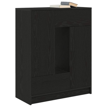 Bufetă cu sertare și uși Stejar negru 73x31x90 cm - Img 4