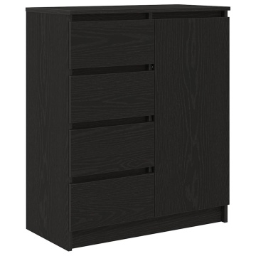Bufetă cu sertare Stejar negru 71x35x84 cm Lemn prelucrat - Img 2