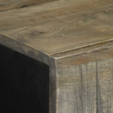 Bufetă gri deschis 60x33,5x75 cm lemn masiv de mango - Img 5