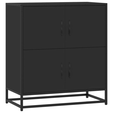 Bufetă neagră 68x35x76 cm lemn prelucrat - Img 2