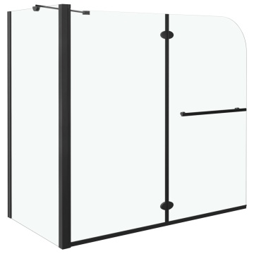 Cabină de duș dublu-pliabilă, negru, 120x68x130 cm, ESG - Img 2