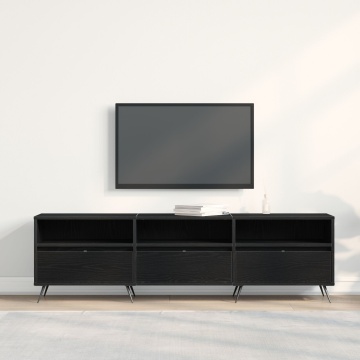 Cabinet TV Negru 150x30x44,5 cm Lemn prelucrat - Img 4