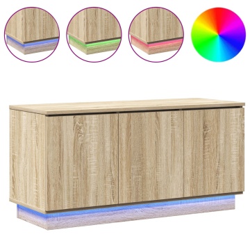 Cabinet TV Sonoma Oak 100x38x49 cm Lemn ingineresc - Img 4