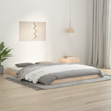Cadru de pat, 150x200 cm King Size, lemn masiv de pin - Img 1