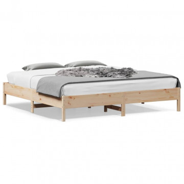 Cadru de pat, 180x200 cm, lemn masiv de pin - Img 1