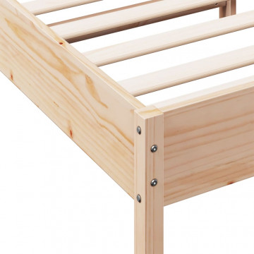 Cadru de pat, 75x190 cm, lemn masiv de pin - Img 6