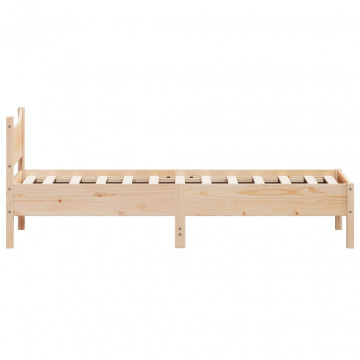 Cadru de pat, 75x190 cm, lemn masiv de pin - Img 8