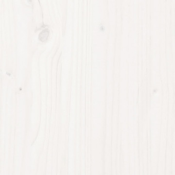 Cadru de pat, alb, 100x200 cm, lemn masiv - Img 6