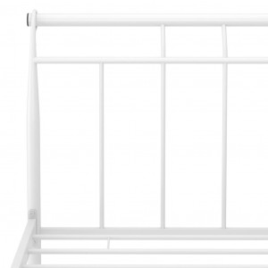 Cadru de pat, alb, 100x200 cm, metal - Img 6