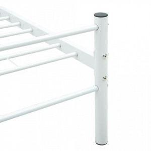 Cadru de pat, alb, 140 x 200 cm, metal - Img 7