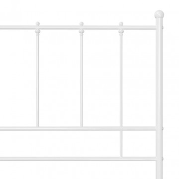 Cadru de pat, alb, 180x200 cm, metal - Img 8