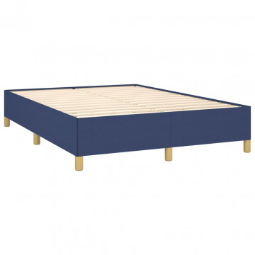 Cadru de pat, albastru, 140x190 cm, material textil - Img 4