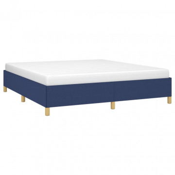 Cadru de pat, albastru, 180 x 200 cm, material textil - Img 3