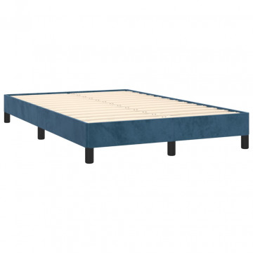 Cadru de pat, albastru închis, 120x190 cm, material textil - Img 2