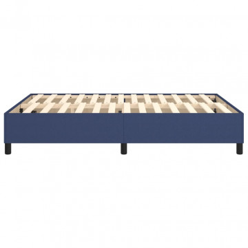 Cadru de pat box spring, albastru, 140x200 cm, textil - Img 5
