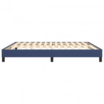 Cadru de pat box spring, albastru, 160x200 cm, textil - Img 5