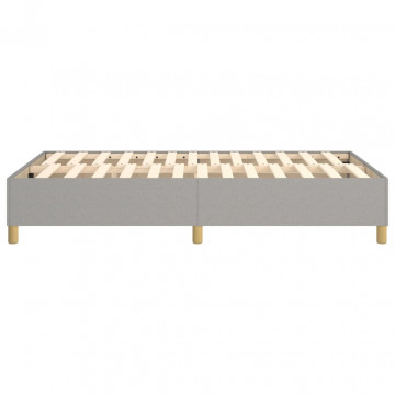 Cadru de pat box spring, gri deschis, 120x200 cm, textil - Img 5