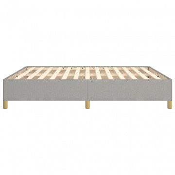 Cadru de pat box spring, gri deschis, 160x200 cm, textil - Img 5
