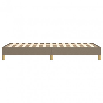 Cadru de pat box spring, gri taupe, 90x200 cm, textil - Img 5