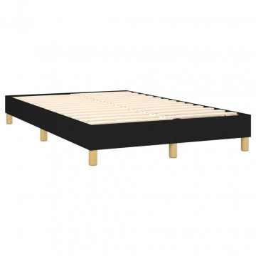 Cadru de pat box spring, negru, 120x200 cm, textil - Img 4