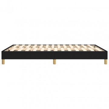 Cadru de pat box spring, negru, 140x190 cm, textil - Img 5