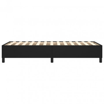 Cadru de pat box spring, negru, 90x200 cm, piele ecologică - Img 5