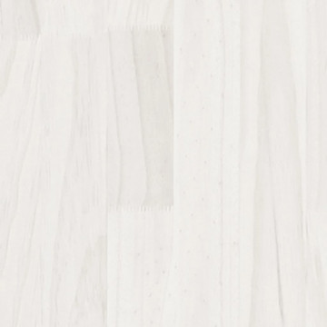 Cadru de pat dublu, alb, 135x190 cm, lemn masiv - Img 6
