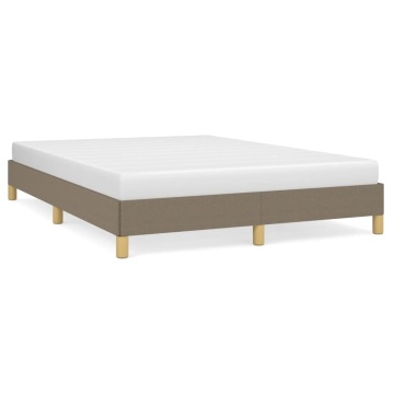 Cadru de pat fără saltea, gri taupe, 140x190 cm, textil - Img 2