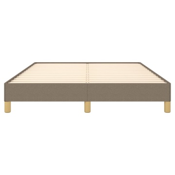 Cadru de pat fără saltea, gri taupe, 140x190 cm, textil - Img 8