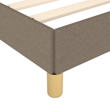 Cadru de pat fără saltea, gri taupe, 180x200 cm, textil - Img 6