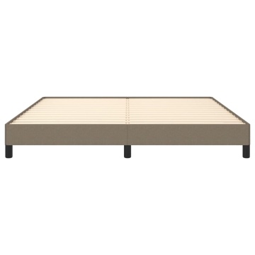Cadru de pat fără saltea, gri taupe, 180x200 cm, textil - Img 8