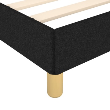 Cadru de pat fără saltea, negru, 140x190 cm, textil - Img 7