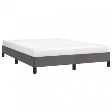 Cadru de pat, gri, 140x190 cm, piele ecologică - Img 3