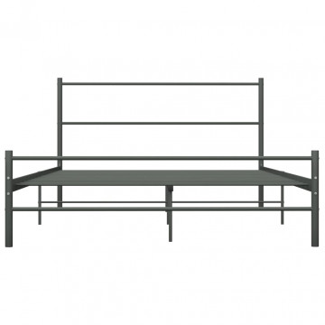 Cadru de pat, gri, 160 x 200 cm, metal - Img 3
