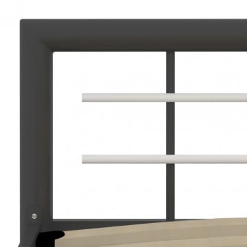 Cadru de pat, gri și alb, 140 x 200 cm, metal - Img 6