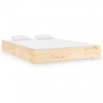 Cadru de pat King Size 5FT, 150x200 cm, lemn masiv - Img 2