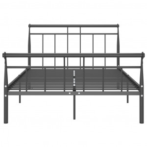 Cadru de pat, negru, 120x200 cm, metal - Img 4