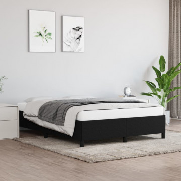 Cadru de pat, negru, 140x200 cm, material textil - Img 1