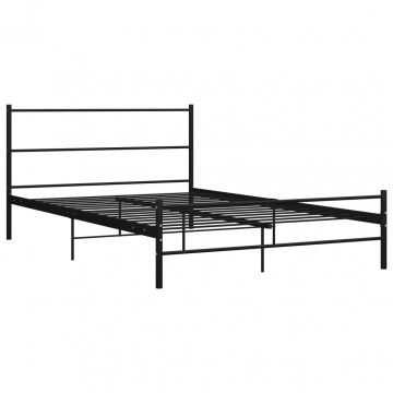 Cadru de pat, negru, 160 x 200 cm, metal - Img 2