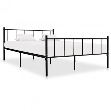 Cadru de pat, negru, 180 x 200 cm, metal - Img 1
