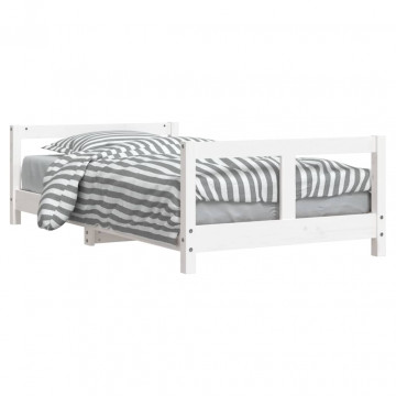 Cadru de pat pentru copii, 80x160 cm, lemn masiv de pin - Img 2