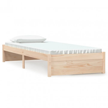 Cadru de pat Small Single 2FT6, 75x190 cm, lemn masiv - Img 2