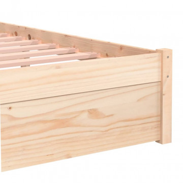 Cadru de pat Small Single 2FT6, 75x190 cm, lemn masiv - Img 5